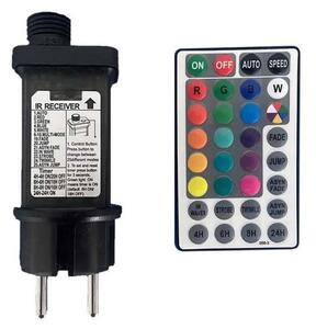 LED RGB Venkovní řetěz STRING 13 m 15xLED/0,5W/230V IP44