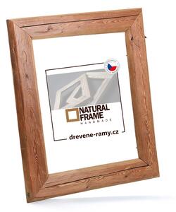Zrcadlo v dřevěném rámu 40x50 cm, NATURAL-FRAME (Rám: Cena za rám)