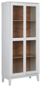 Skleněná vitrína RUMSON 80 cm Bílá