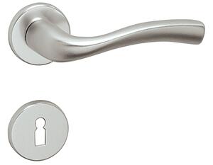 Dveřní kování MP Arch-R (F1), klika-klika, Otvor pro obyčejný klíč BB, MP F1/MP1 (hliník přírodní)