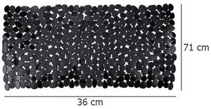 Protiskluzová podložka do vany PARADISE, černá, 36 x 71 cm