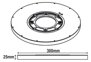 Top Light - LED Stropní svítidlo REVIT LED/24W/230V pr. 30 cm bílá