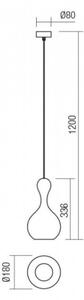 Redo 01-2256 - Lustr na lanku LOB 1xE27/42W/230V pr. 18 cm šedá