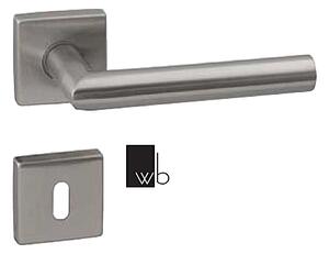Dveřní kování MP WB Favorit 002Q HR EPR (BROUŠENÁ NEREZ), klika-klika, Otvor pro obyčejný klíč BB, MP BN (broušená nerez)