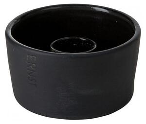 Svícen ve tvaru misky Ljusskal Dark Grey 10 cm Ernst