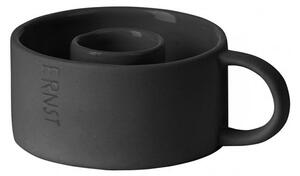Svícen s ouškem Ljusstake Dark Grey Ernst