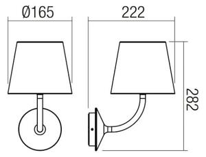 Redo 9125 - LED Venkovní nástěnná lampa GIORGIO LED/7W/230V IP65 černá