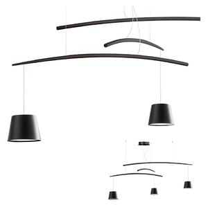 Redo 01-1525 - LED Lustr na lanku LOLLI 3xLED/6W/230V černá
