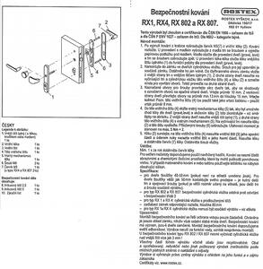 Bezpečnostní kování ROSTEX BK RX 807-50 EXCLUSIVE (CHROM-NEREZ), klika pravá / klika, Otvor na cylindrickou vložku PZ, ROSTEX Chrom lesklý-nerez, 72 mm