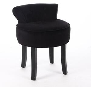 Židle, taburet, stolička, stolička s opěradlem, barva černá