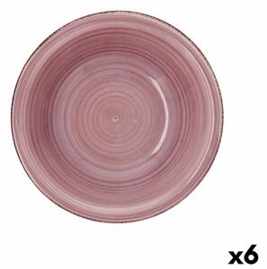 Salátová Mísa Quid Vita Peoni Keramický Růžový (6 kusů) (Pack 6x)