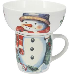 Snídaňová sada Sněhulák, 2 ks, porcelán