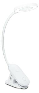 Philips FORYS stolní lampička s klipem LED 5W 200lm 4000K 36cm IP20, bílá