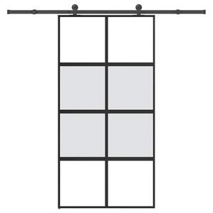 Posuvné dveře s kováním 102,5x205 cm tvrzeného sklo a hliník 3333012