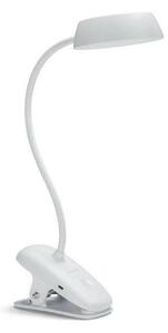 Philips Donutclip stolní LED lampa na klip 1x3W 175lm 4000K IP20 USB, krokové stmívání, bílá
