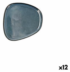 Plochá Mísa Bidasoa Ikonic Modrý Keramický 14 x 13,6 x 0,8 cm (12 kusů) (Pack 12x)
