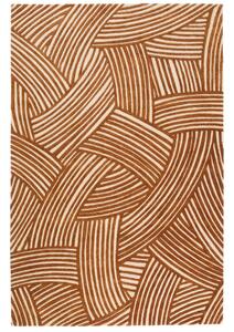 Kave Home Béžovo-oranžový vlněný koberec Poreni 200 x 300 cm