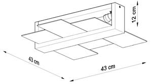 Brilagi - LED Stropní svítidlo HERA 2xE27/7,5W/230V wenge