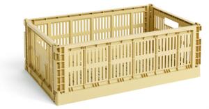 Úložný box Crate Recycled Golden Yellow L HAY