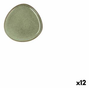Plochá Mísa Bidasoa Ikonic Zelená Keramický 11 x 11 cm (12 kusů) (Pack 12x)