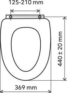 Novaservis WC sedátko, duroplast černá matná, panty tvrzený plast (WC/BLACK)
