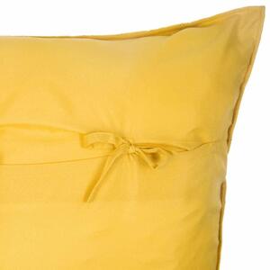 Žlutý přehoz na postel 240 x 260 cm + 2 povlaky na polštáře 60 x 60 cm