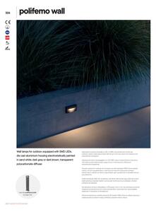 Redo 90425 - LED Venkovní nástěnné svítidlo POLIFEMO LED/8W/230V IP65 bílá