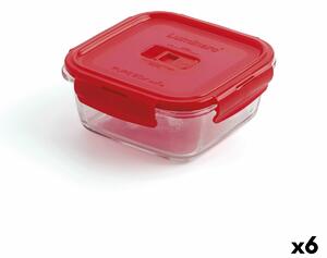 3804 Hermetická obědová krabice Luminarc Pure Box 760 ml Červený Sklo (6 kusů)