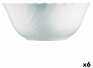 3804 Salátová Mísa Luminarc Trianon Bílý Sklo (24 cm) (6 kusů)
