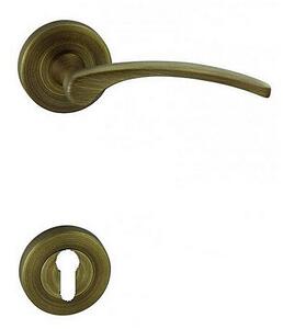 Dveřní kování COBRA LAURA-R (OFS), klika-klika, Otvor pro obyčejný klíč BB, COBRA OFS (bronz česaný)