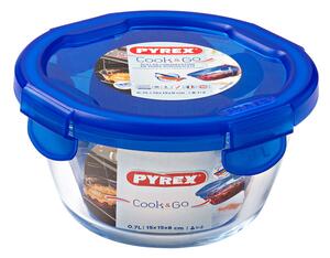 Hermetická obědová krabice Pyrex Cook & go 15,5 x 15,5 x 8,5 cm Modrý 700 ml Sklo (6 kusů)