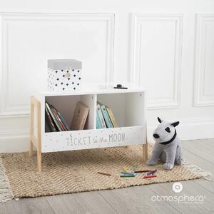 Skříňka na knihy pro děti, bílá barva, 40 cm x 60 cm x 30 cm