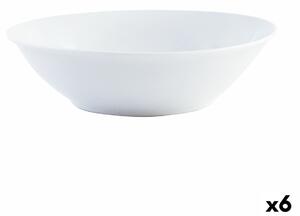Salátová Mísa Quid Basic Keramický Bílý (23 cm) (6 kusů)