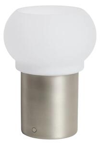 Kave Home Stříbrná kovová stolní LED lampa Leruna 27 cm