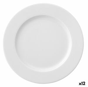 Plochá Mísa Ariane Prime Bílý Keramický Ø 17 cm (12 kusů)
