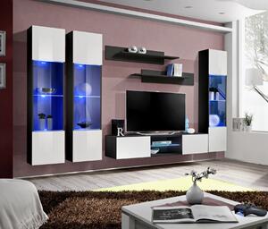 Obývací nábytek FREYA 3 - černá / bílá