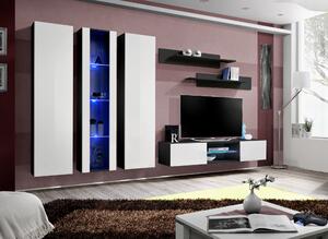 Obývací nábytek FREYA 4 - černá / bílá