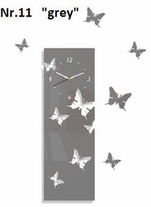 Nástěnné nalepovací hodiny s motivem motýlů