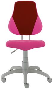 OTOČNÁ ŽIDLE PRO MLADÉ, vínově červená, světle růžová Xora - Dětské otočné židle