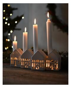 Adventní svícen Staden Houses White - set 4 ks Storefactory Scandinavia