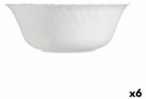 Salátová Mísa Luminarc Feston Bílý Sklo (25 cm) (6 kusů)