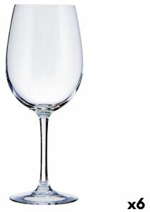 BigBuy Home Sklenka na víno Ebro Transparentní 350 ml (6 kusů)