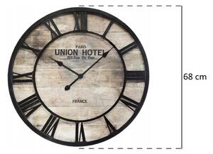 Nástěnné hodiny UNION HOTEL, průměr 68 cm