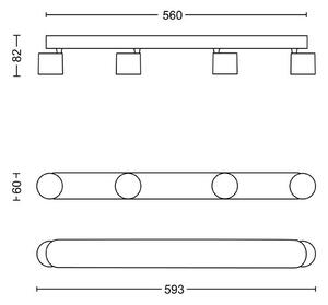Philips - LED Stmívatelné bodové svítidlo STAR 4xLED/4,5W/230V