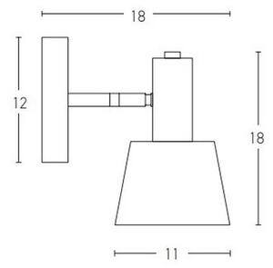 Zambelis 20218 - Nástěnné bodové svítidlo 1xE14/25W/230V bílá