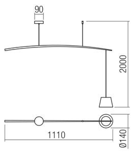 Redo 01-1497 - LED Lustr na lanku LOLLI LED/6W/230V bílá