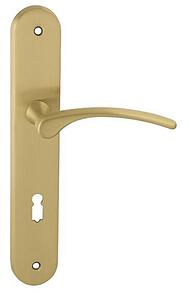Dveřní kování MP Laura 2 (OLS), klika-klika, WC klíč, MP OLS (mosaz broušená a lakovaná), 90 mm