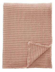 Starorůžová bavlněná deka 150x200 cm Jaipur Chunky Waffle – Pineapple Elephant