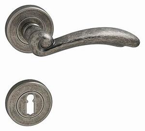 Dveřní kování MP Firenze-R (OGA), klika pravá-koule, Otvor na cylindrickou vložku PZ, MP OGA (antik šedá)