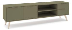 Zelený matný TV stolek 180x53x40 cm Campus – Marckeric